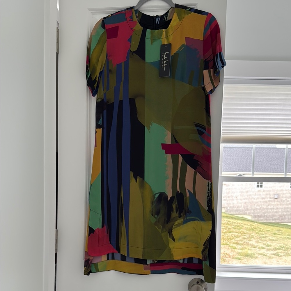 Colorful Abstract Print Dress